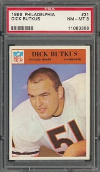 1966 Philadelphia #31 Dick Butkus Rookie Card – PSA NM-MT 8